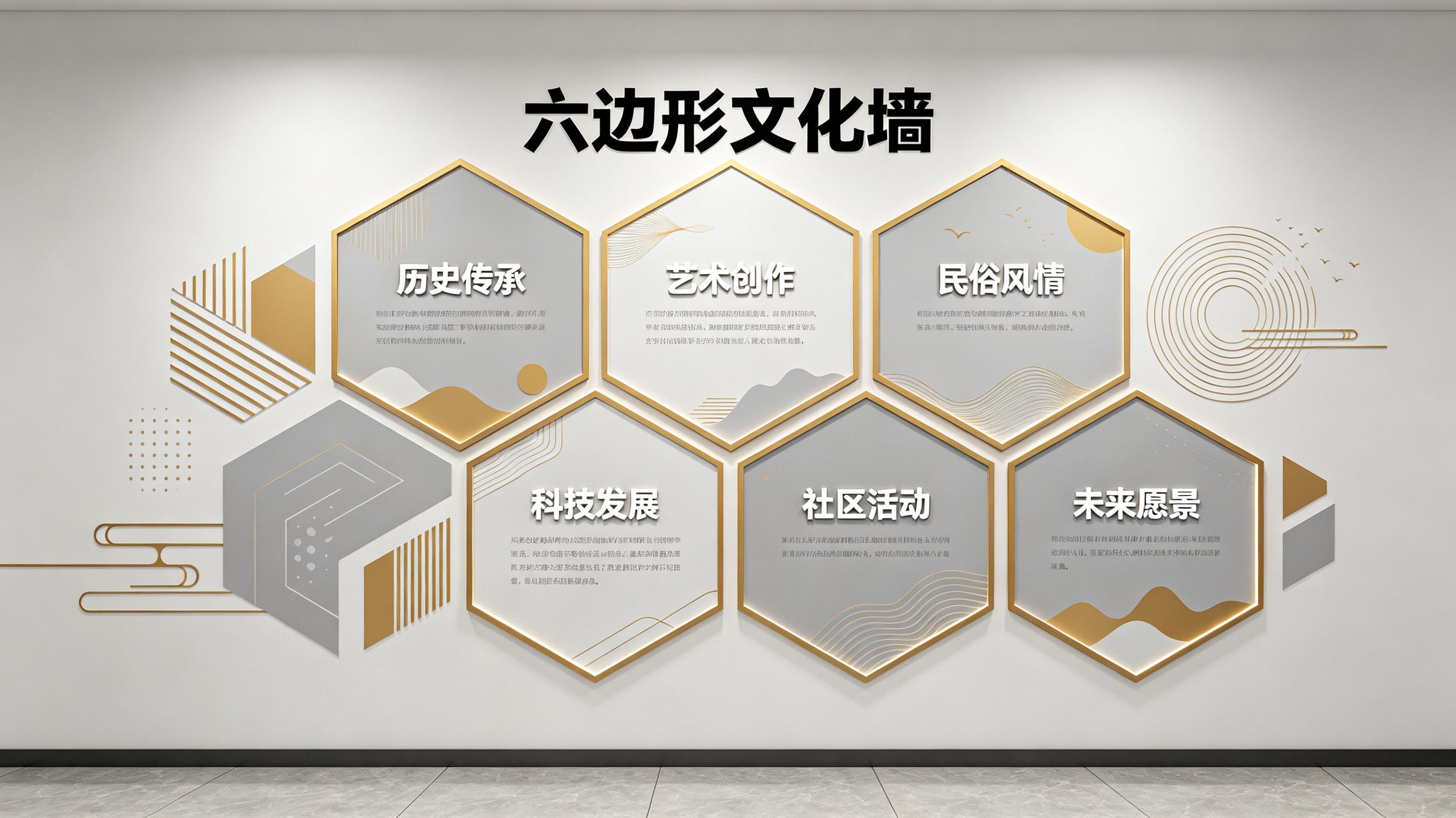 上犹企业文化墙 | 六边形信息美学